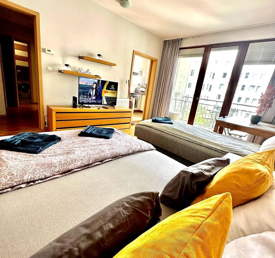 Central Apartment With Balcony location